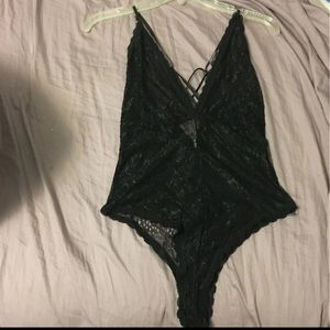 Black lace lingerie
